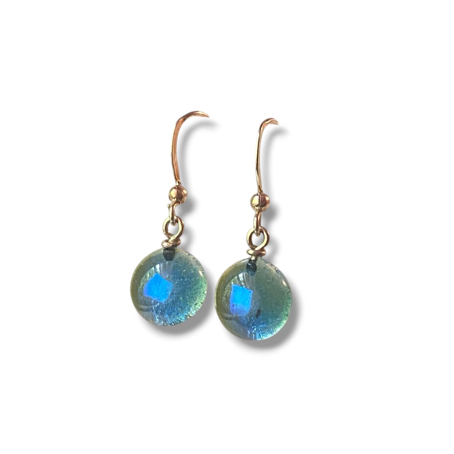 Space Ball Earrings in Navy Blue