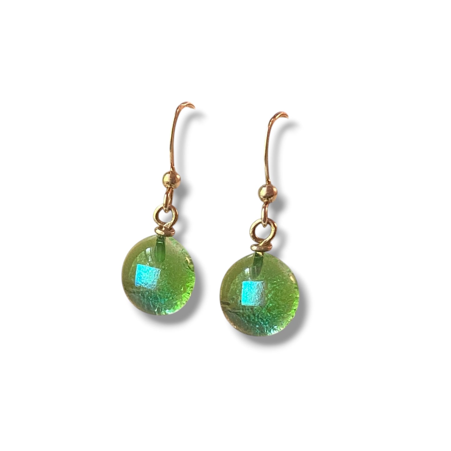 Space Ball Earrings in Mint Green