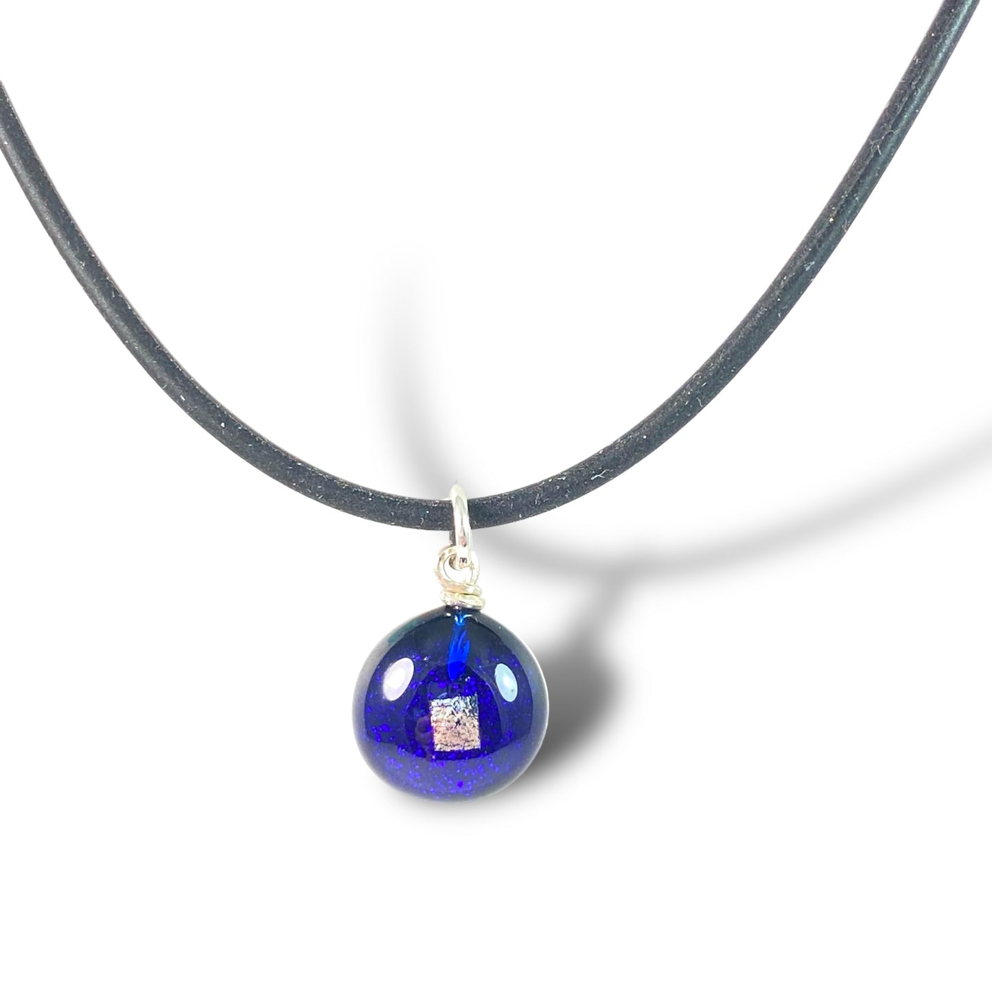 Space Ball Necklace in Cobalt Blue