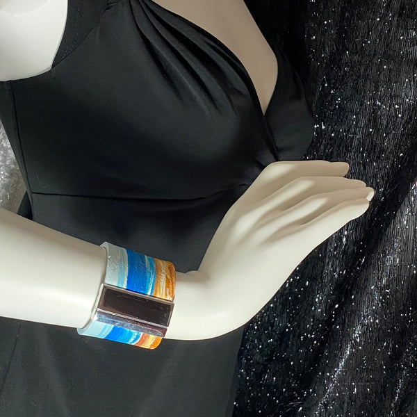 Quiet Ocean Day Leather Cuff