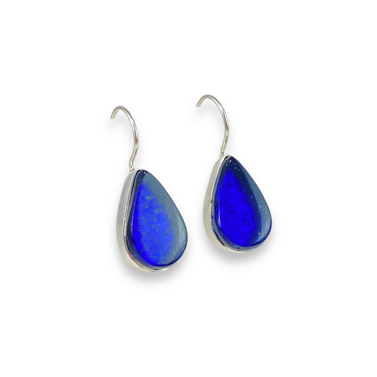 Teardrop Earrings in Cobalt