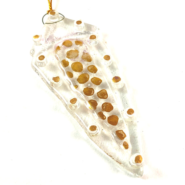 Abstract Clear Ornament Gold Luster #26