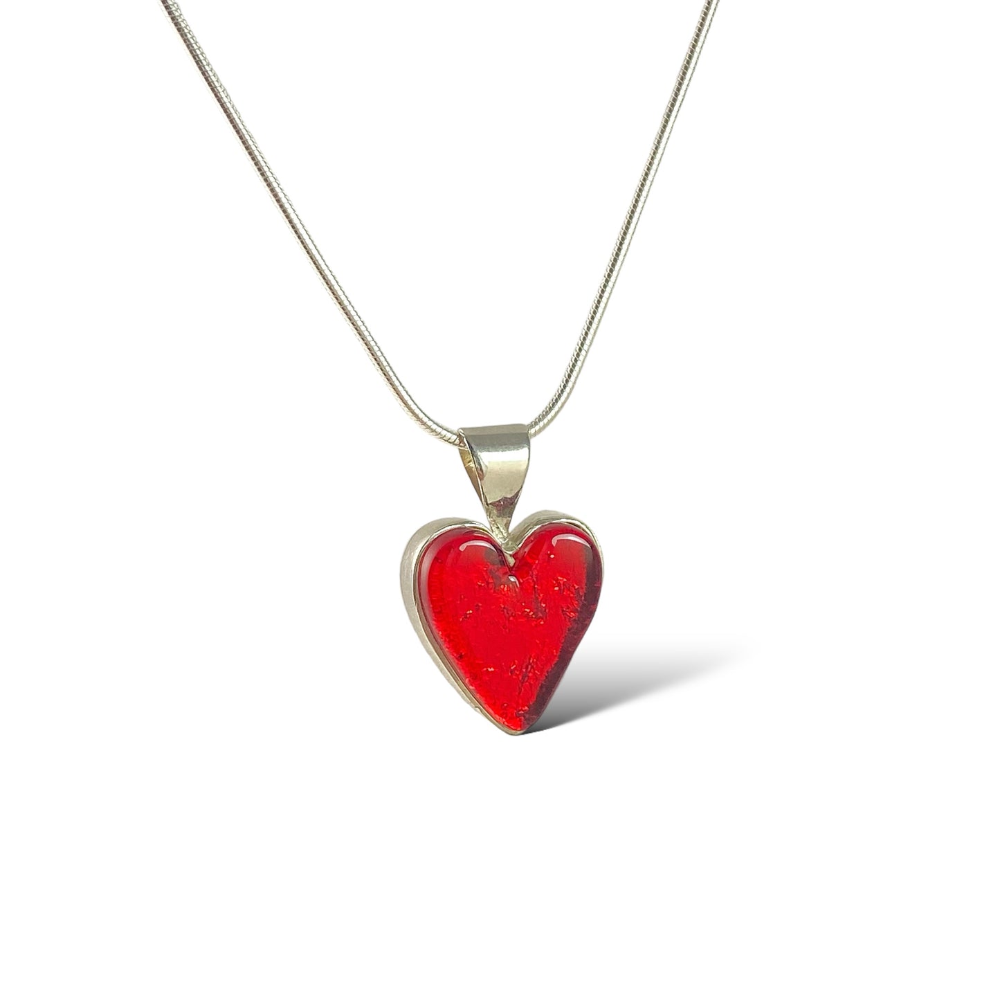 Heart Necklace in Cherry