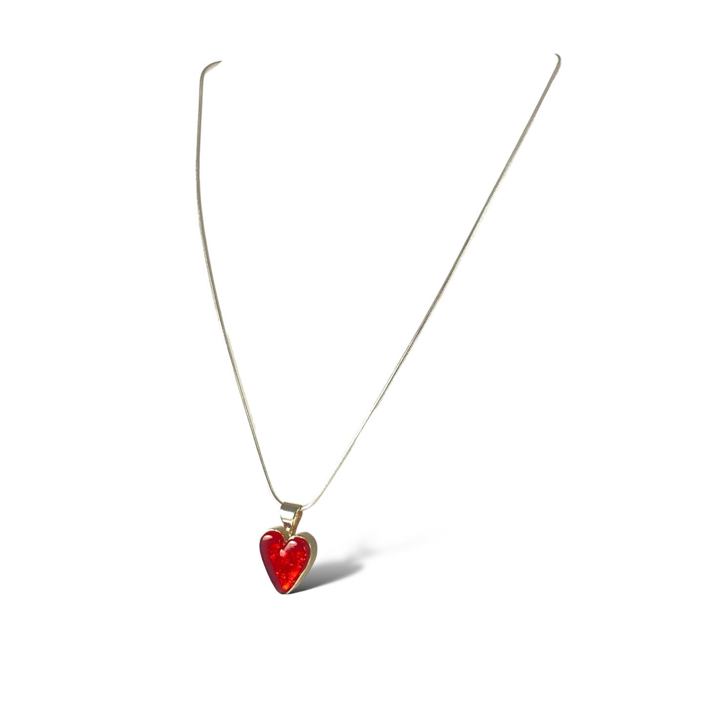 Heart Necklace in Cherry