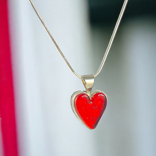 Heart Necklace in Cherry