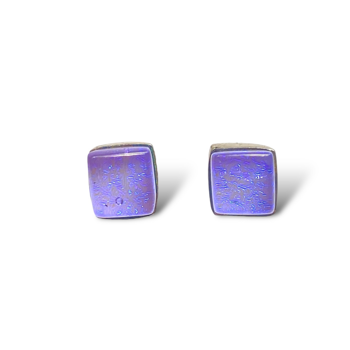 Square Post Earrings in Lavender