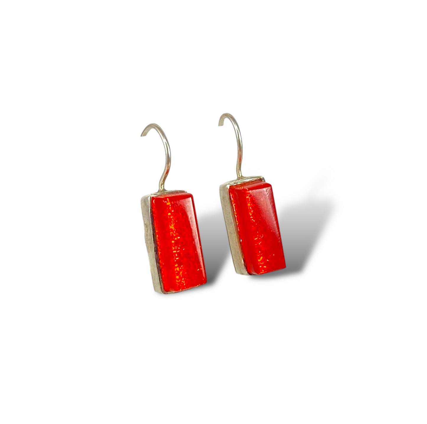 Rectangle Earrings in Sangria