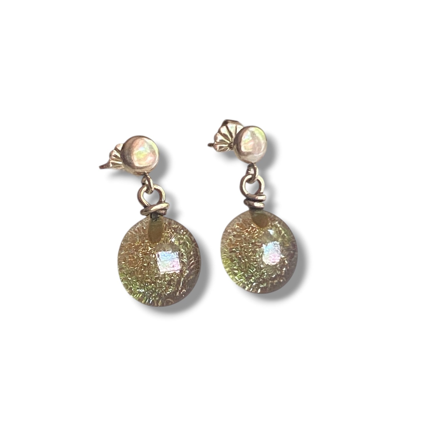 Post Space Ball Earrings in Taupe