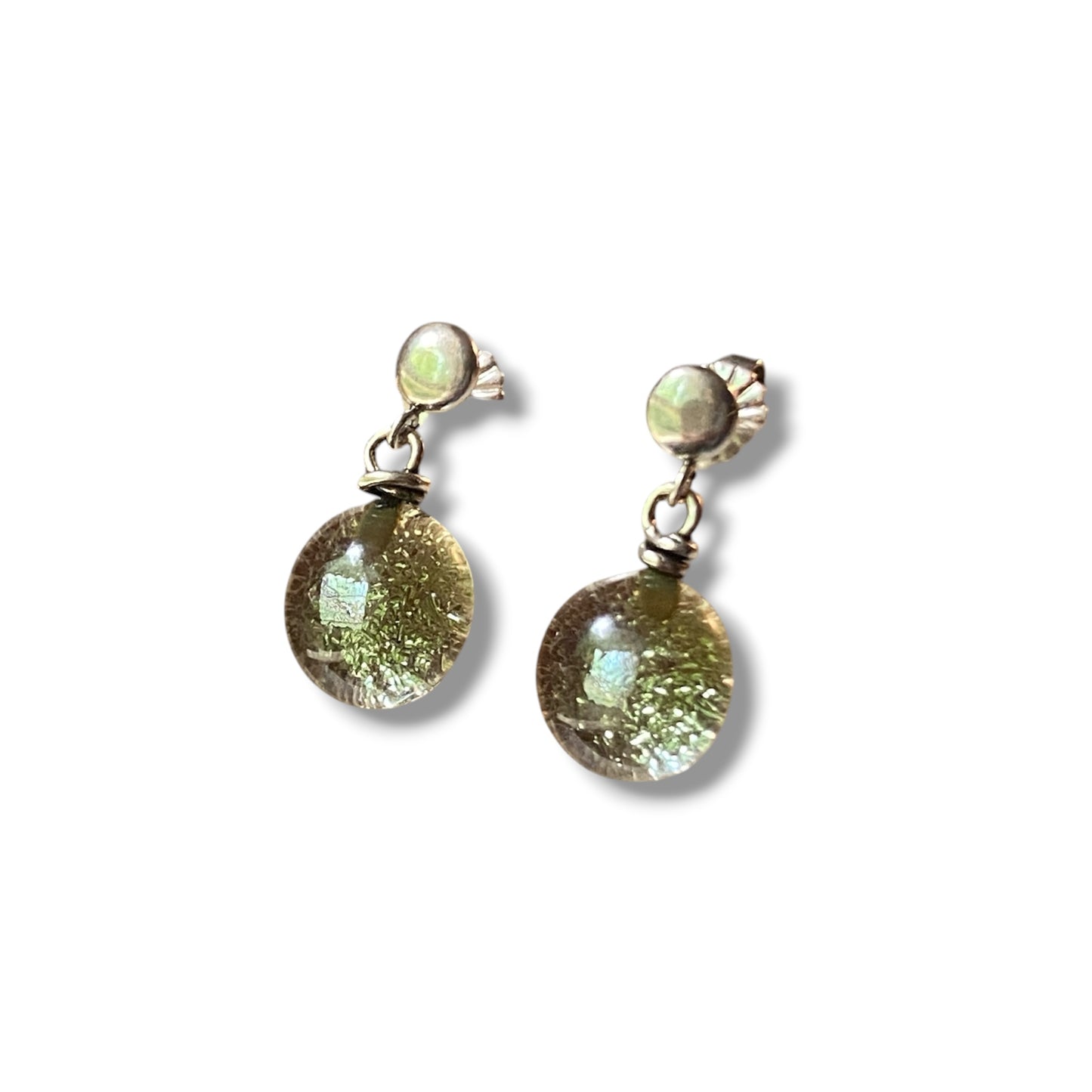 Post Space Ball Earrings in Taupe