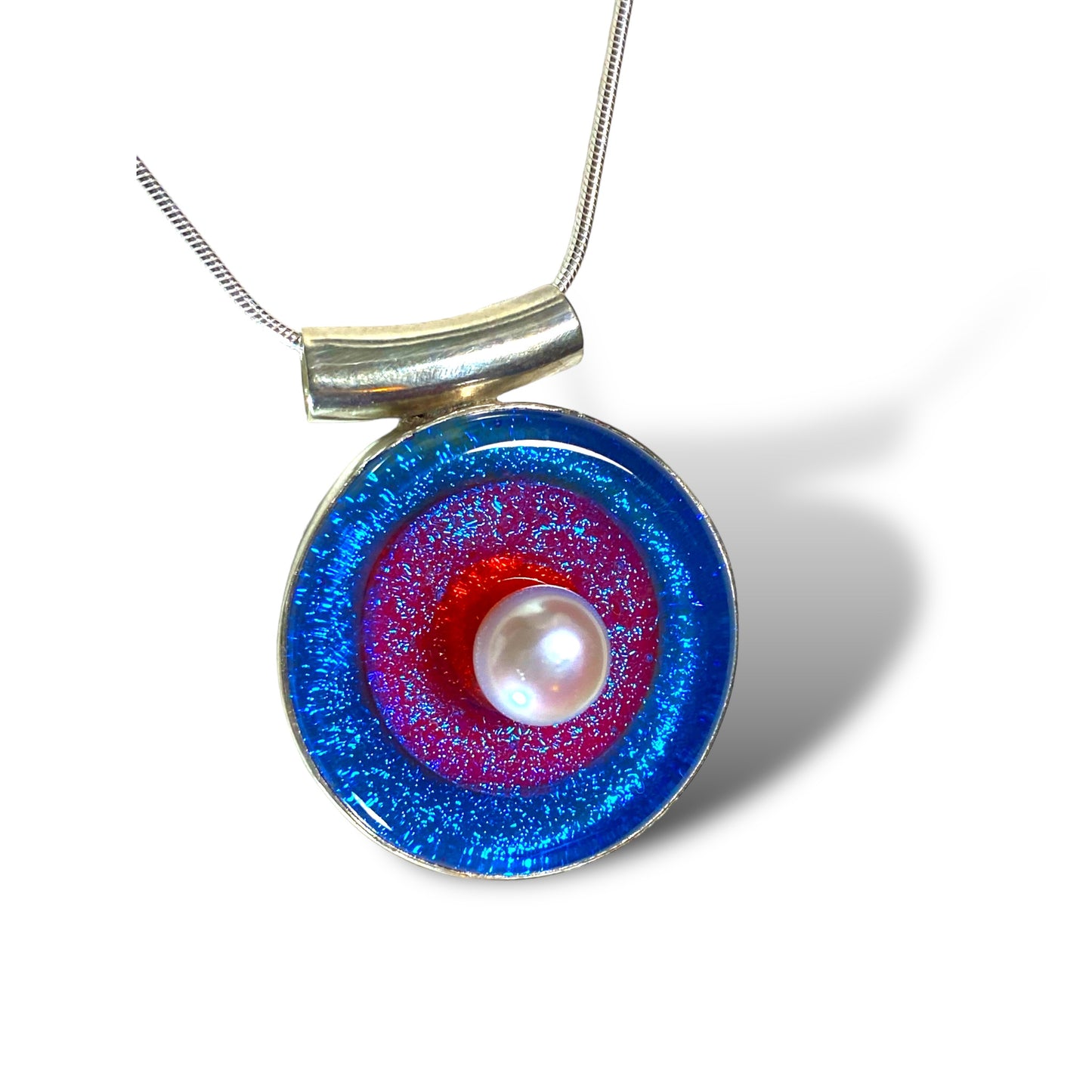 Triple Ring Bullseye with Pearl Necklace