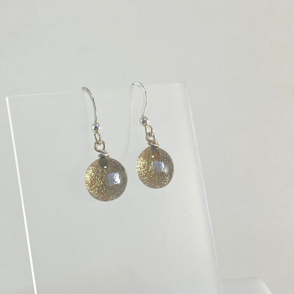 Space Ball Earrings in Taupe Brown