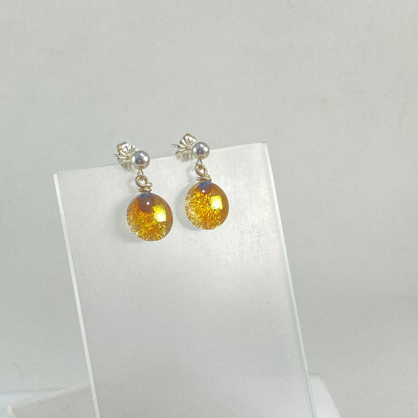 Space Ball Earrings in Gold