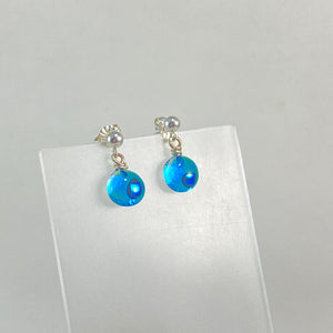 Space Ball Earrings in Turquoise