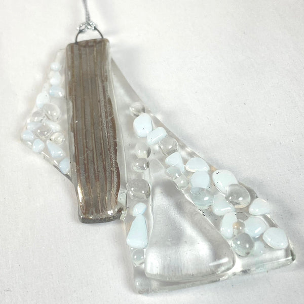Abstract Clear Ornament Silver Luster #5