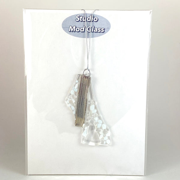 Abstract Clear Ornament Silver Luster #5