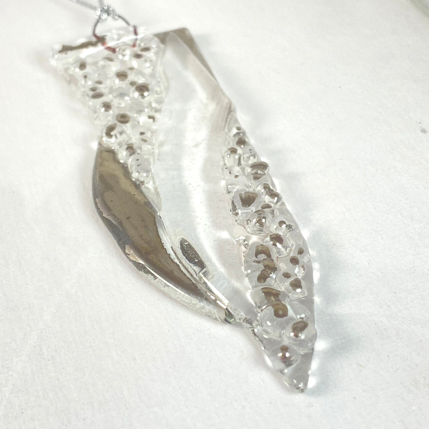 Abstract Clear Ornament Silver Luster #1