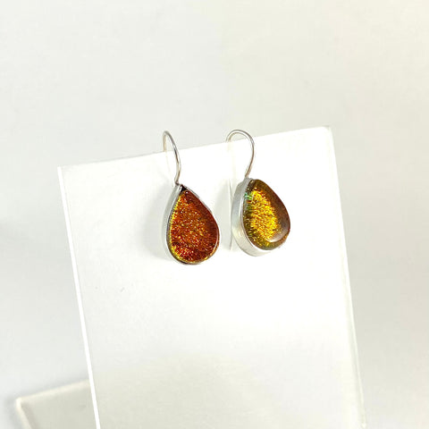 Teardrop Earrings in Amber