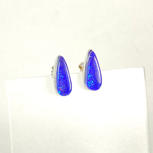 Teardrop Post Earrings in Amethyst