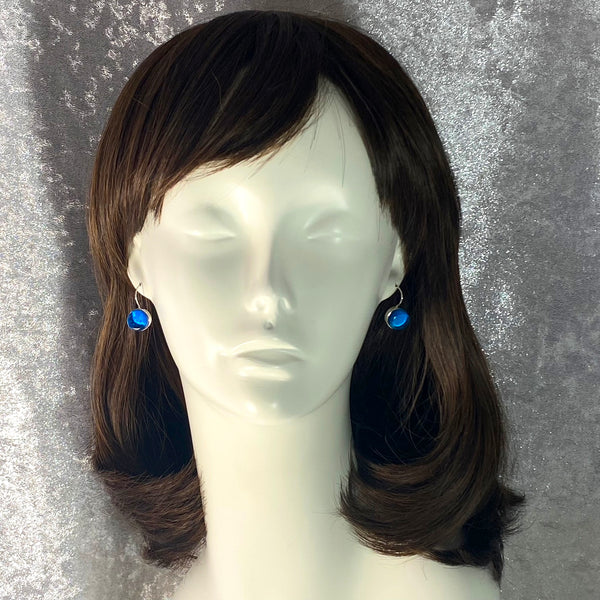 Circle Earrings in Peacock