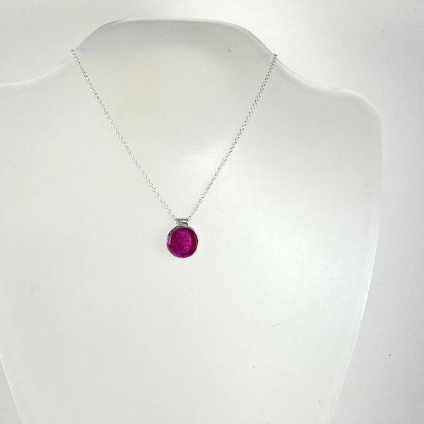 Circle Necklace in Cranberry