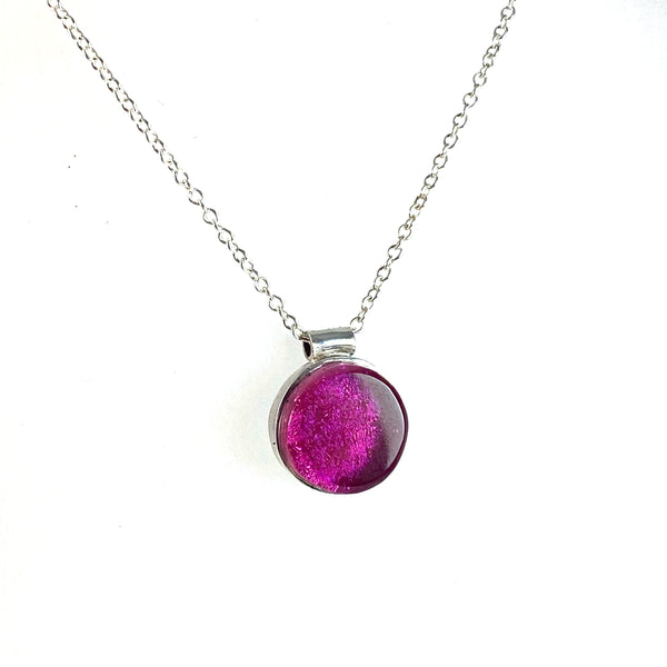 Circle Necklace in Cranberry