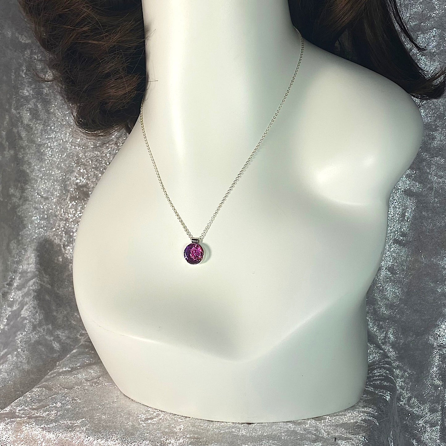 Circle Necklace in Plum