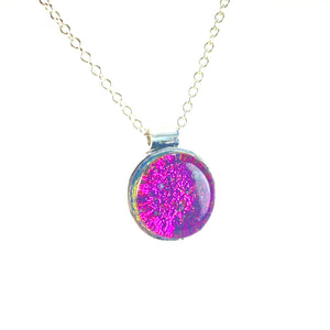 Circle Necklace in Plum