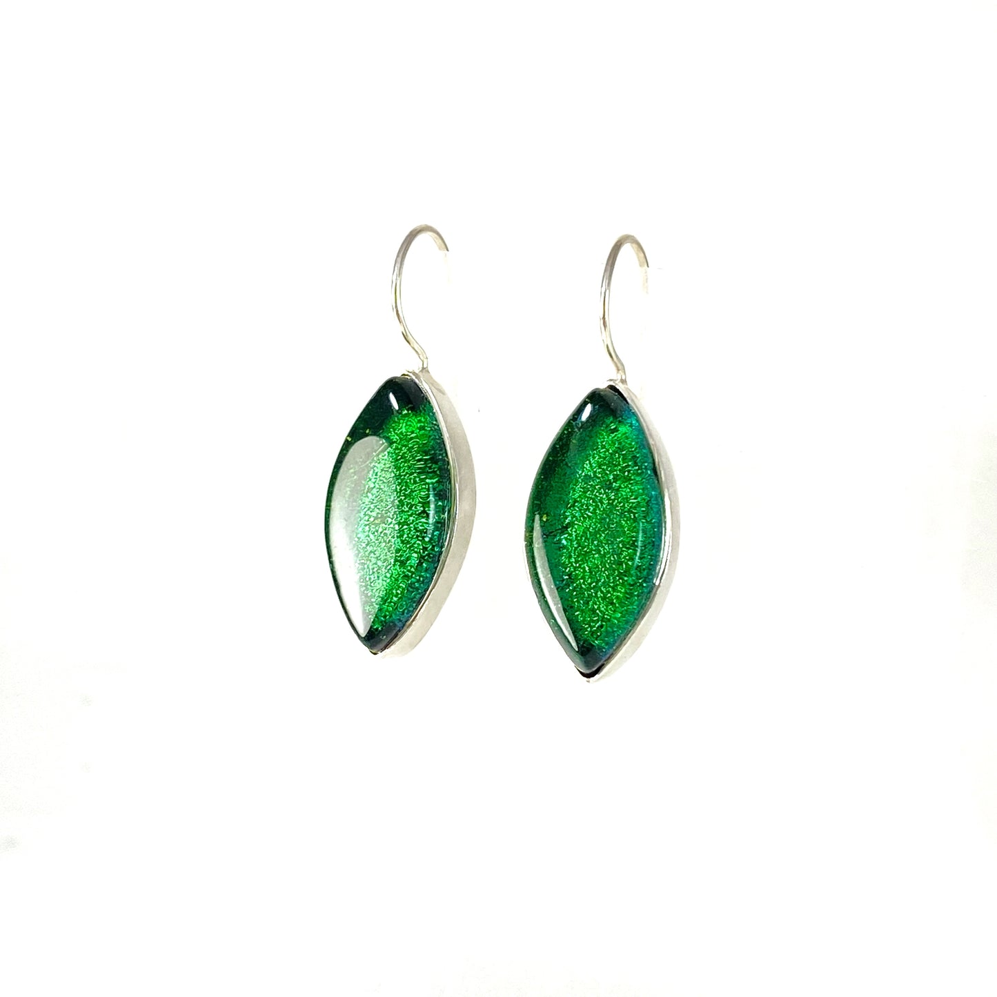 Marquise Earrings in Emerald
