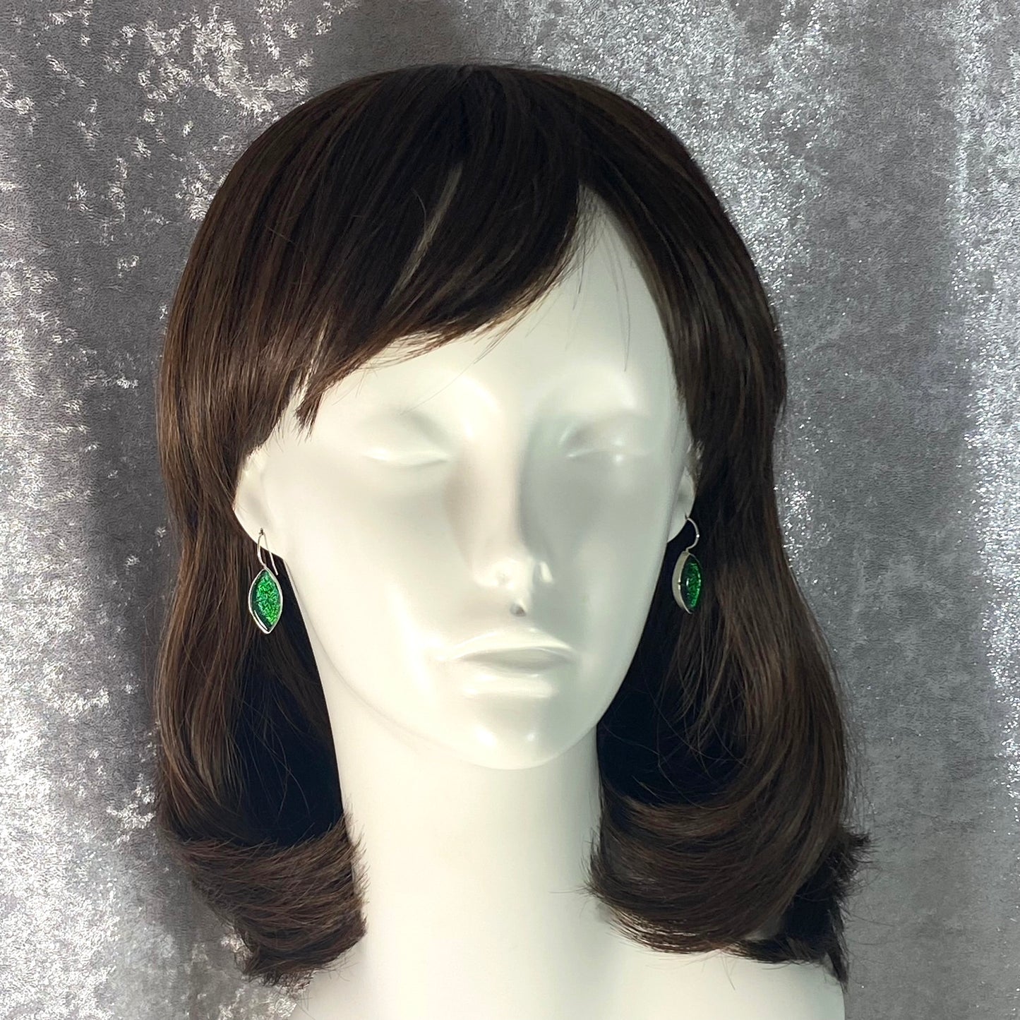 Marquise Earrings in Emerald