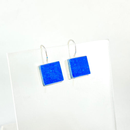 Square Earrings in Midnight