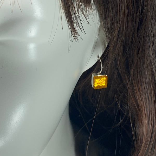 Square Earrings in Sunshine Yellow