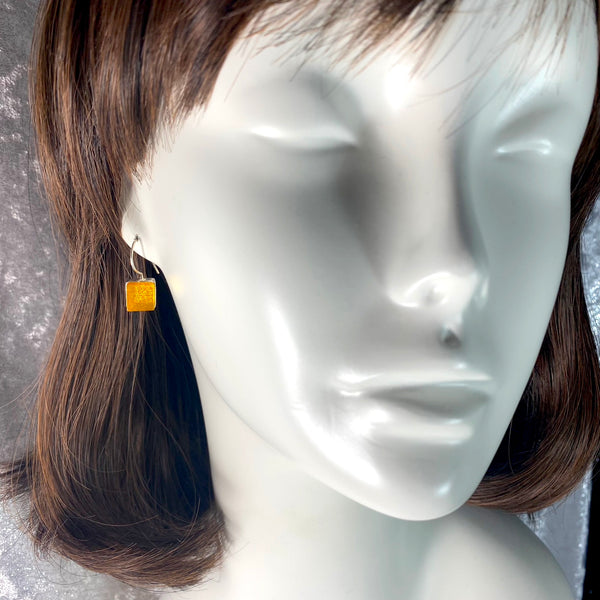 Square Earrings in Sunshine Yellow