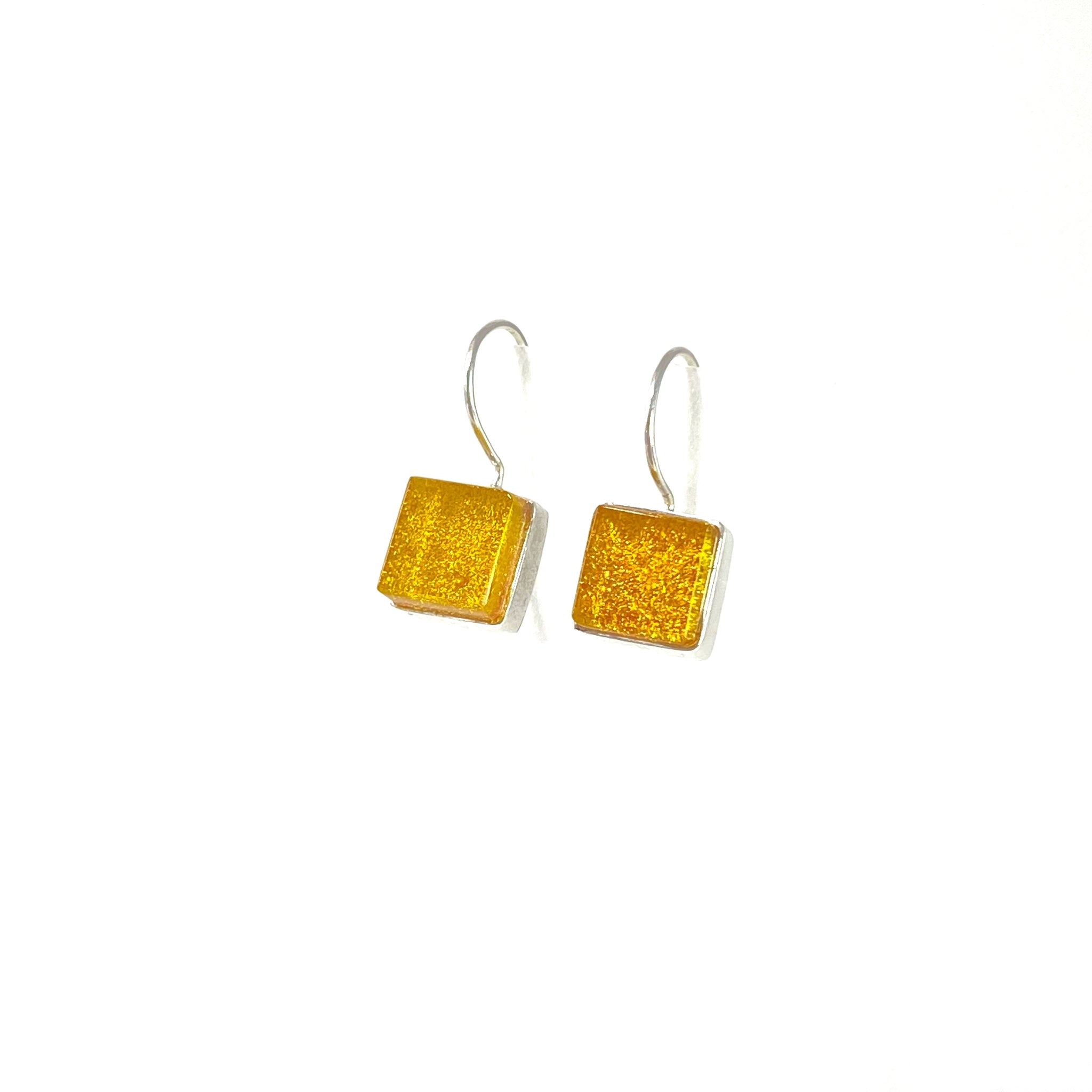 Square Earrings in Sunshine Yellow