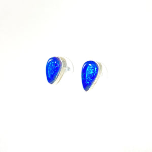 Teardrop Post Earrings in Peacock