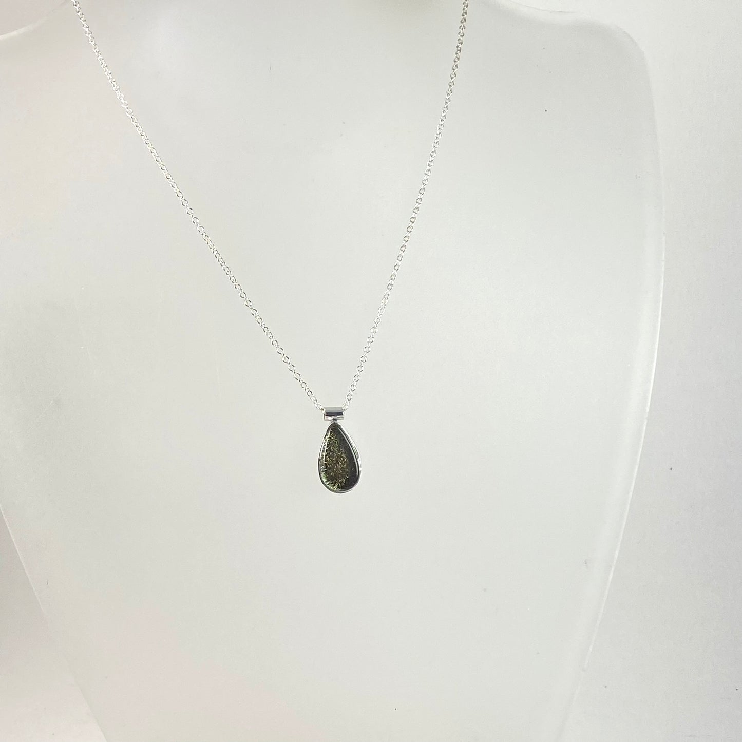 Teardrop Necklace in Taupe