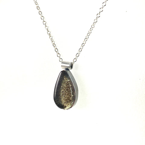 Teardrop Necklace in Taupe