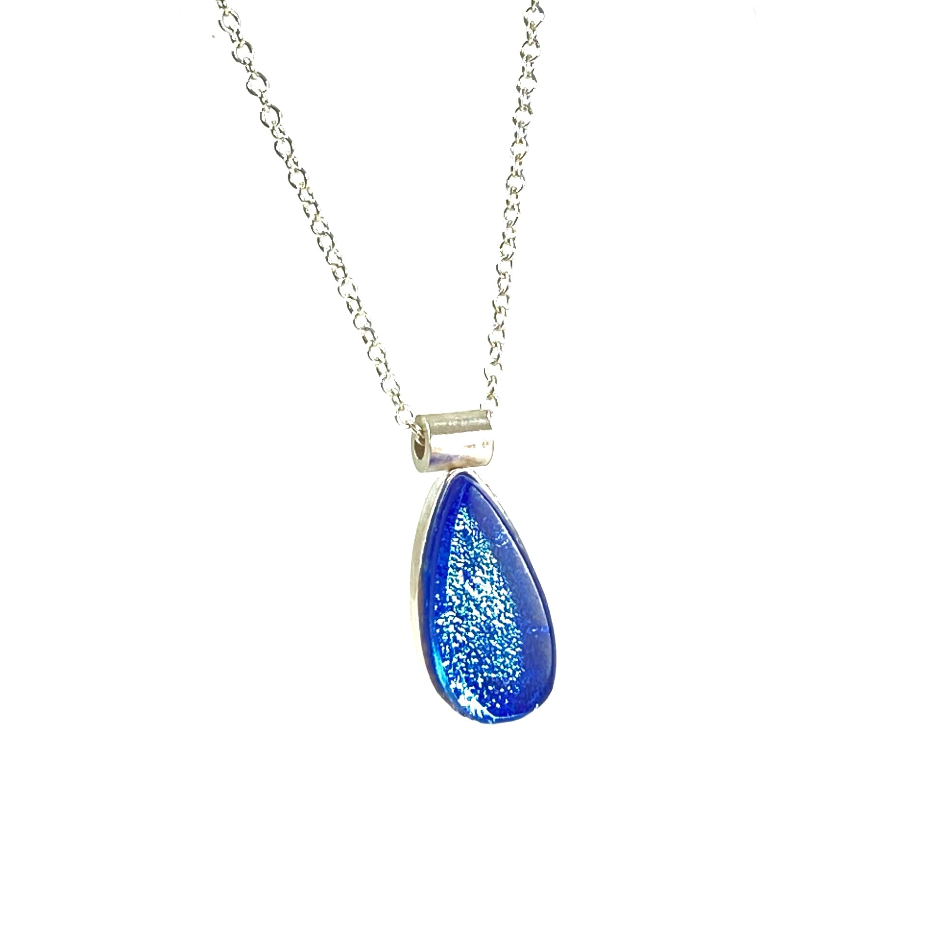 Teardrop Necklace in Sapphire Blue