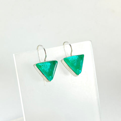 Triangle Earrings in Jade