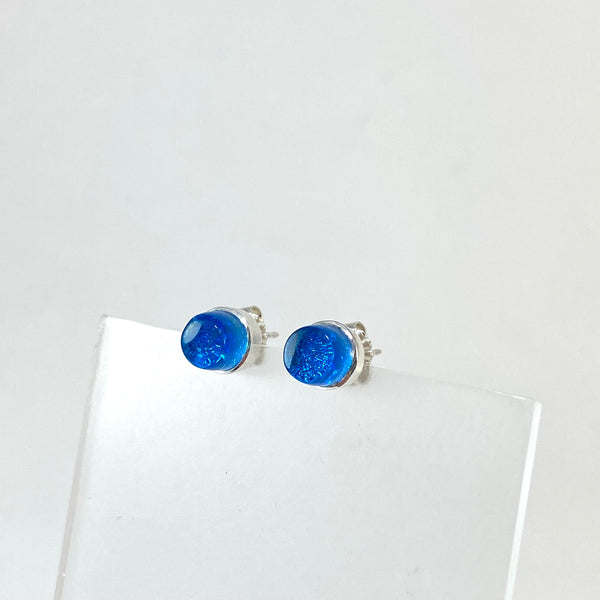 Tiny Circle Post Earrings in Turquoise